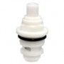 white plastic plumbing stem
