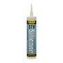 A bottle of silicone sealant on a white background.