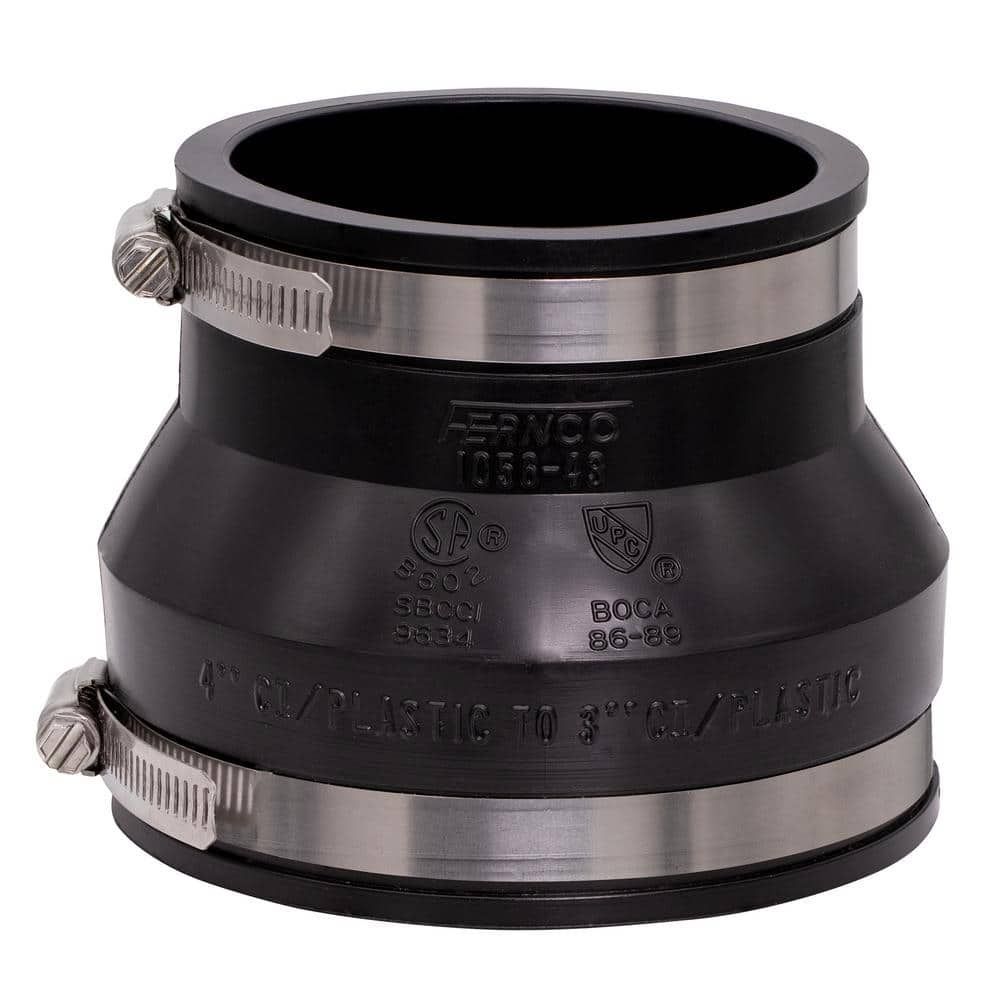 A close up of a rubber hose clamp on a white background.