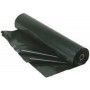 A roll of black plastic bags on a white background.
