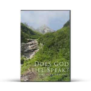 Book cover: Green mountain path, title reads "Does God Still Speak?" by Mark Rutland.