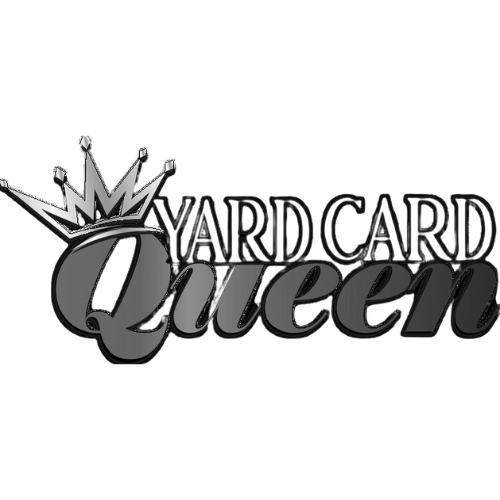 The yard card queen logo has a crown on it.