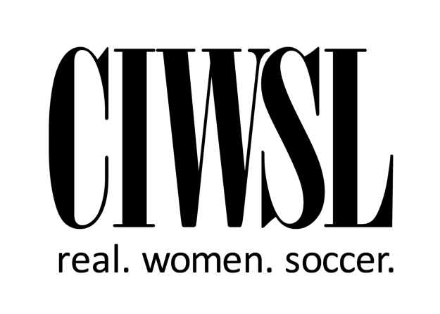 A black and white logo for ciwsl real women soccer
