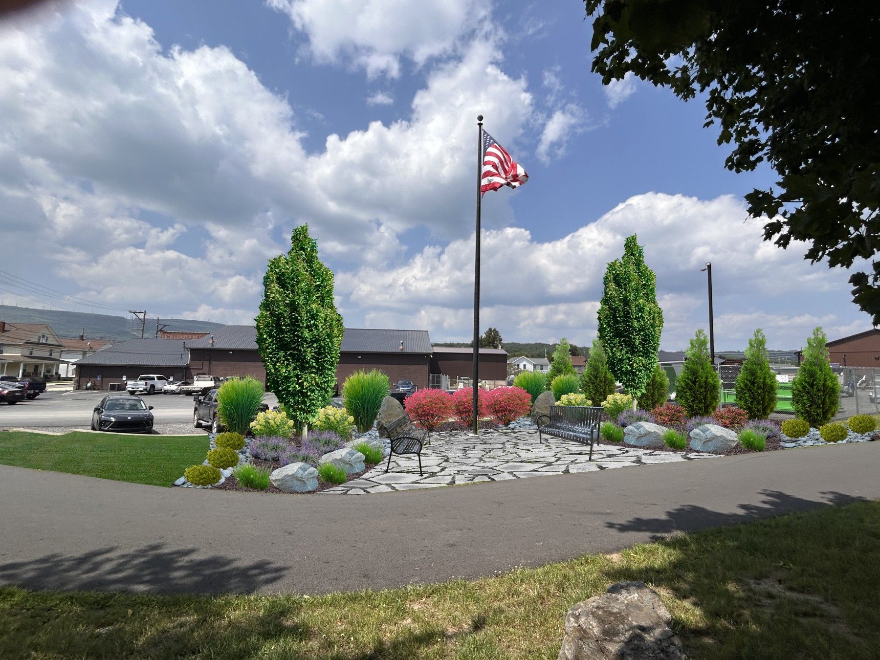 Lackawanna Heritage Trail entrance with 3D Design vision.