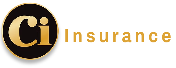 Ci Insurance logo with gold “Ci” on a black circle and orange “Insurance” text