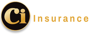 Ci Insurance logo with gold “Ci” on a black circle and orange “Insurance” text