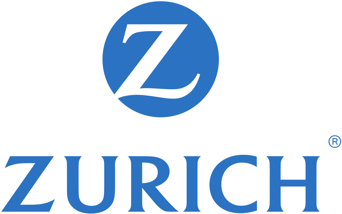 Zurich logo with blue circular “Z” icon above the word “ZURICH” in blue