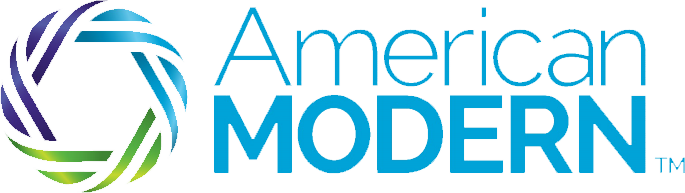 American Modern logo with blue and green circular emblem and blue text