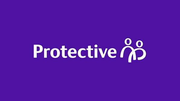 Purple banner with the word “Protective” and a white people icon