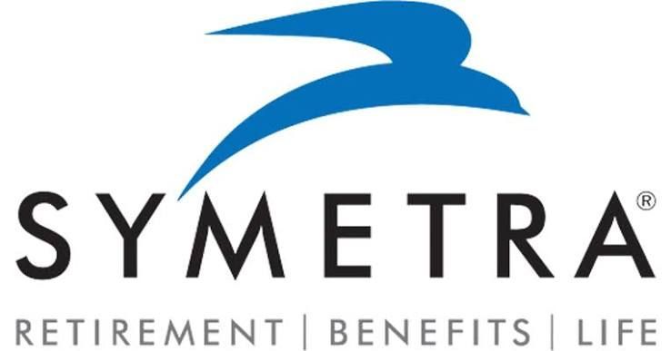 Symetra logo with blue stylized bird above black and gray company name and tagline.