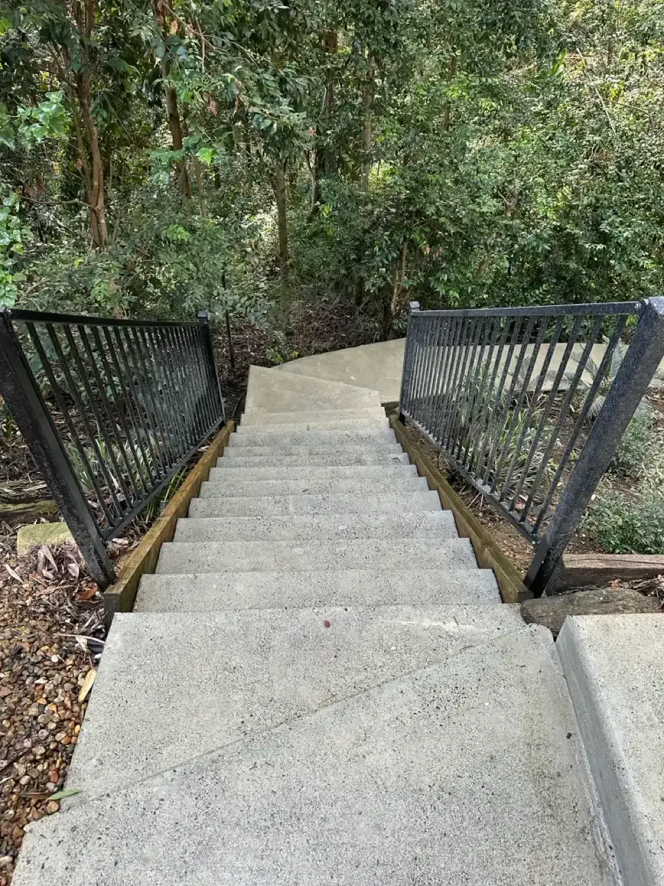Concrete garden stairs after pressure cleaning in Mount Gravatt, Brisbane