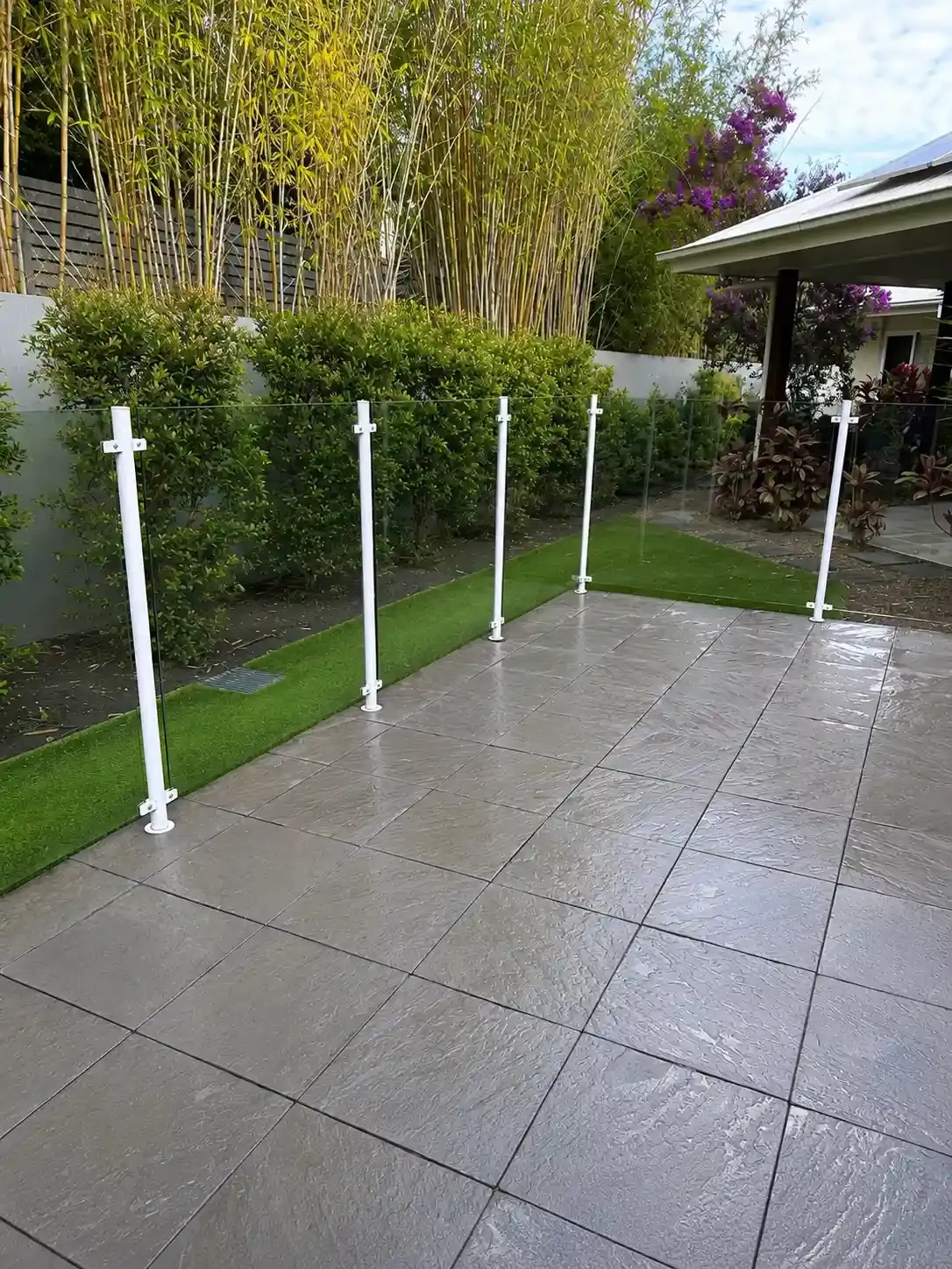Paved patio after paver cleaning in Holland Park, Brisbane