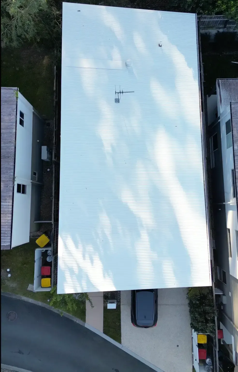 Roof after soft wash roof cleaning in The Gap, Brisbane