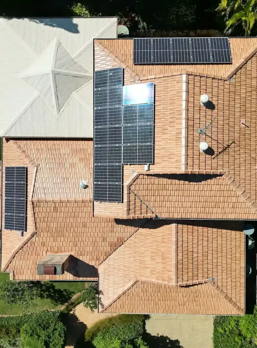 Terracotta tile roof after soft wash roof cleaning in Mount Gravatt East, Brisbane