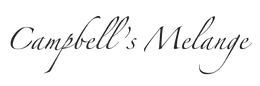 “Campbell’s Melange” in elegant black script on a white background