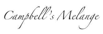 “Campbell’s Melange” in elegant black script on a white background
