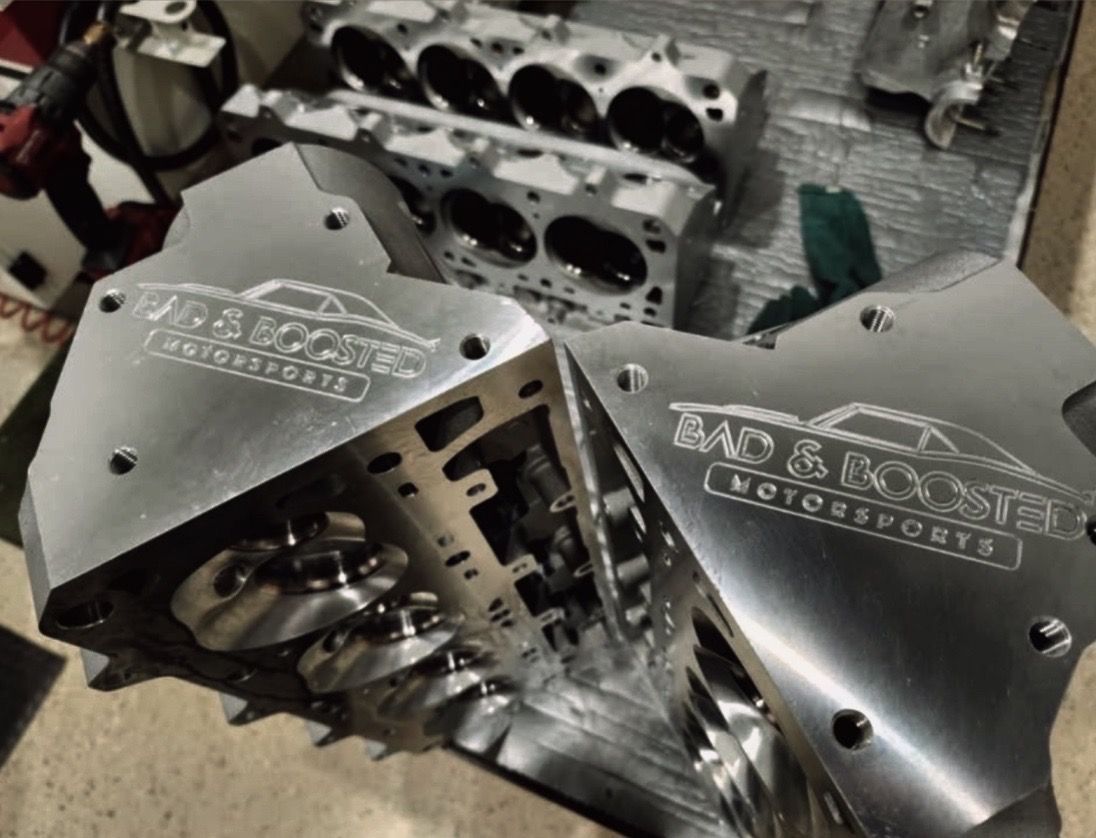 A close up of a bad & boost engine