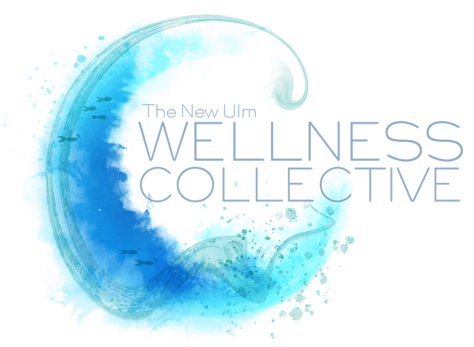 The New UTM Wellness Collective logo with a blue watercolor circle on white background