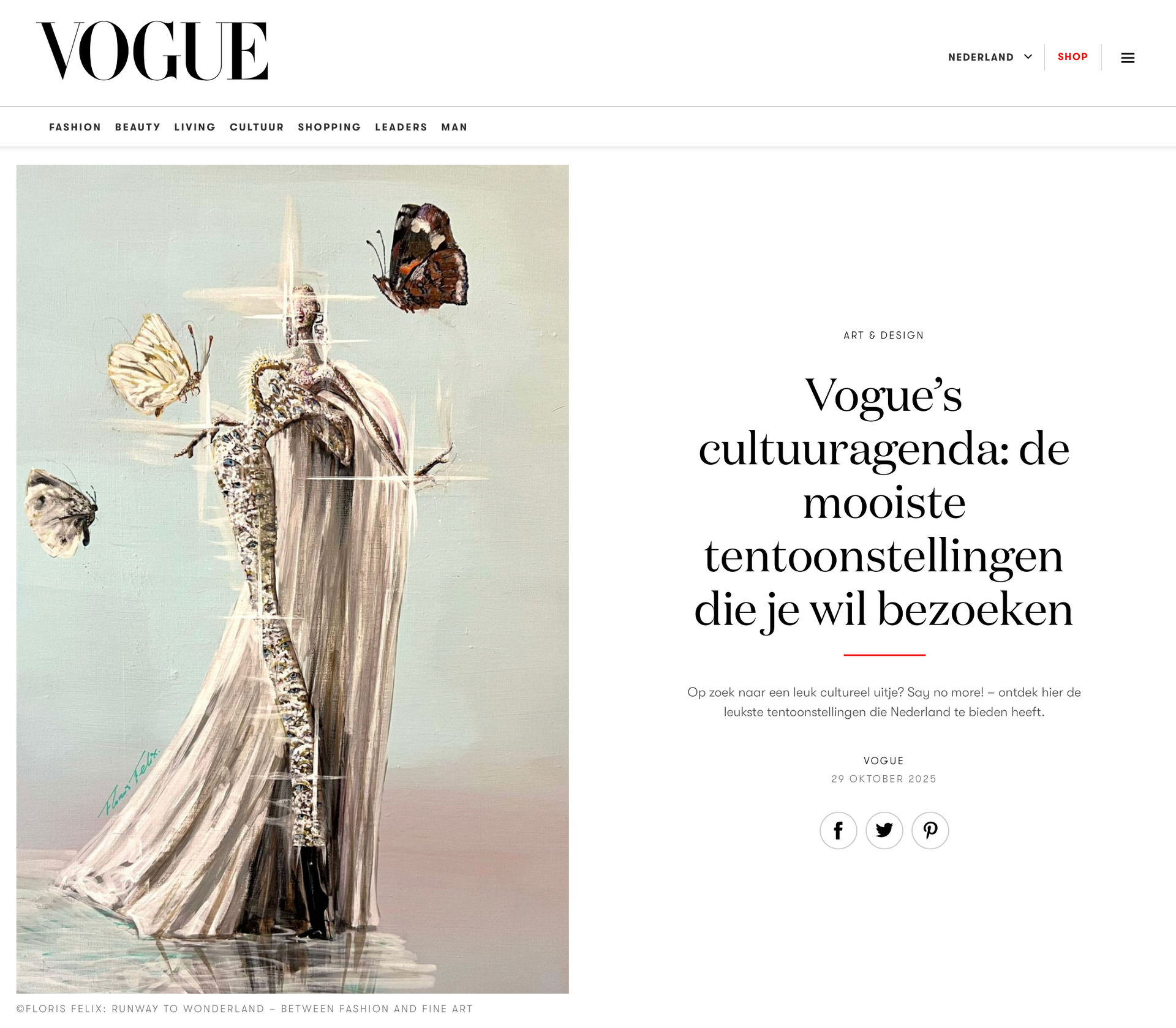 Floris Felix soo expo Runway to Wonderland I Love Illustration Gallery Amsterdam Vogue