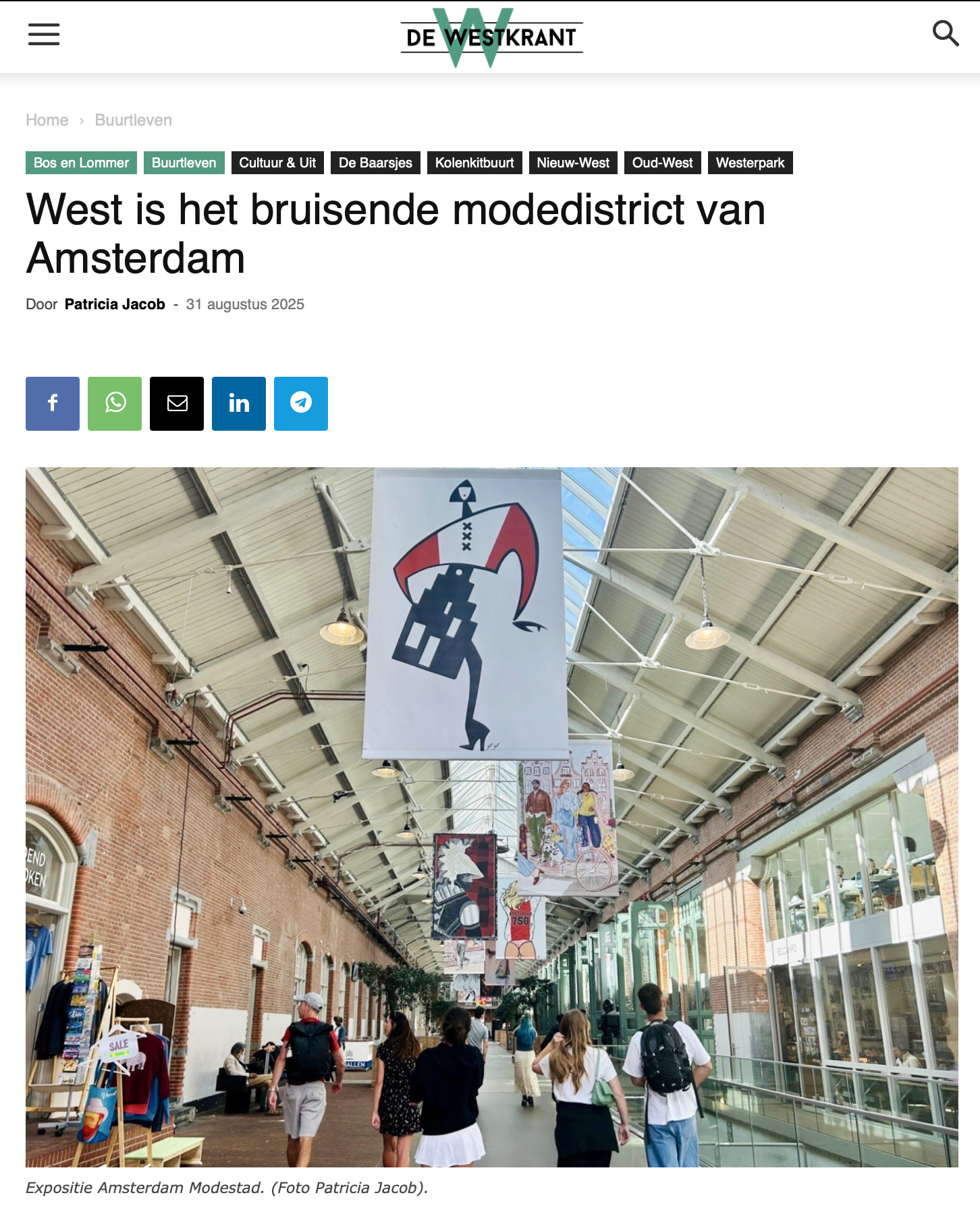Amsterdam Modestad Parool Westkrant