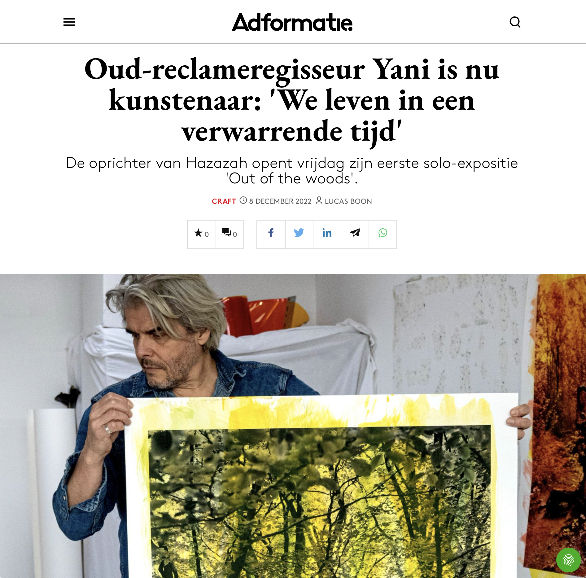Article about artist, YANI  at ILI Gallery