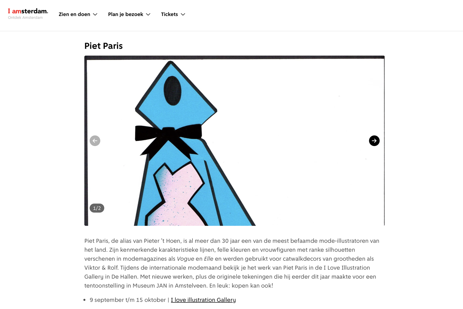Blue and pink geometric artwork resembling a cape with a bow, on a white background.