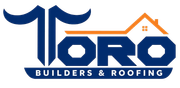 TORO Builders logo in blue and orange with a roofline graphic