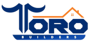 TORO Builders logo in blue and orange with a roofline graphic