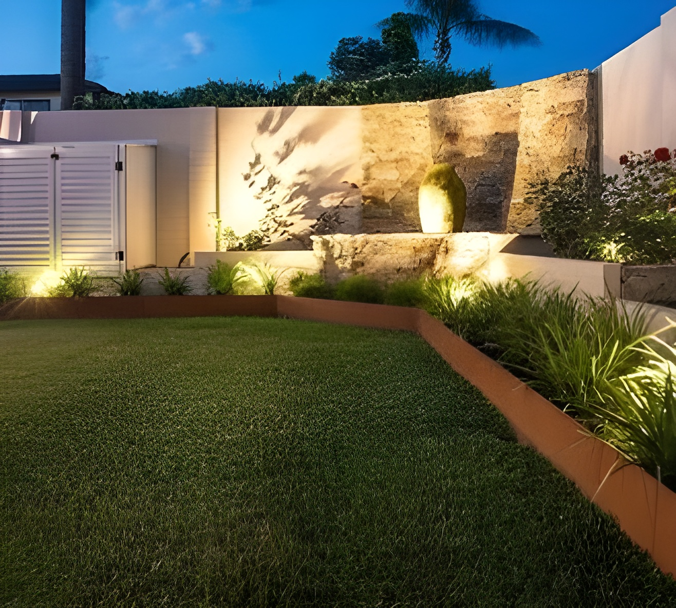 A beautifully landscaped backyard — BVN Landscape and Concrete Supplies in St Georges Basin, NSW