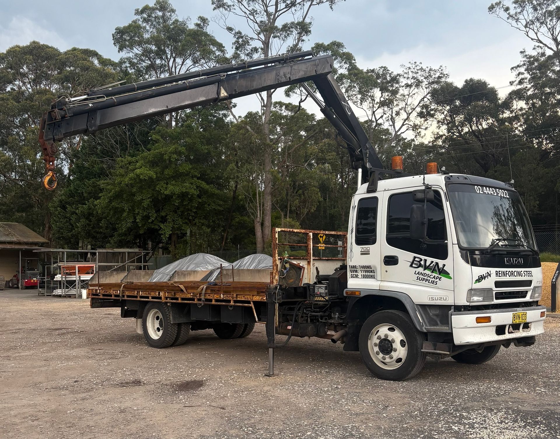 A Crane Truck — BVN Landscape and Concrete Supplies in St Georges Basin, NSW
