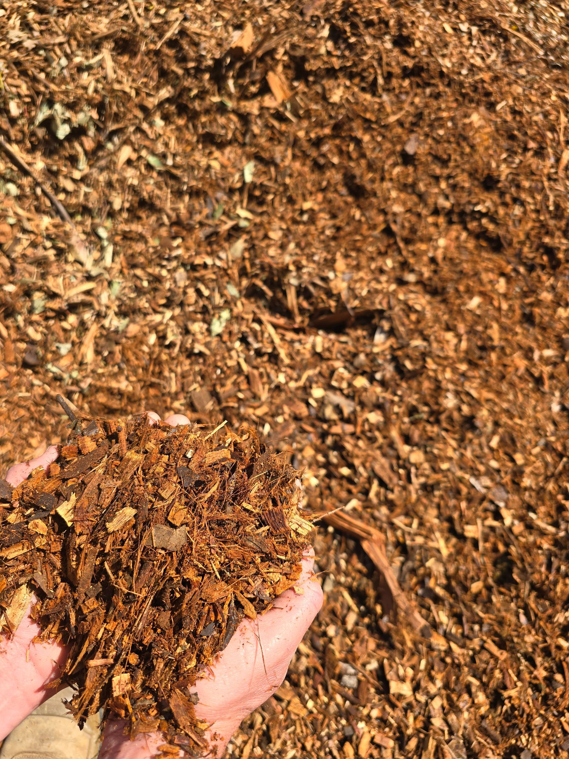 Pile of Brown Mulch — BVN Landscape and Concrete Supplies in St Georges Basin, NSW
