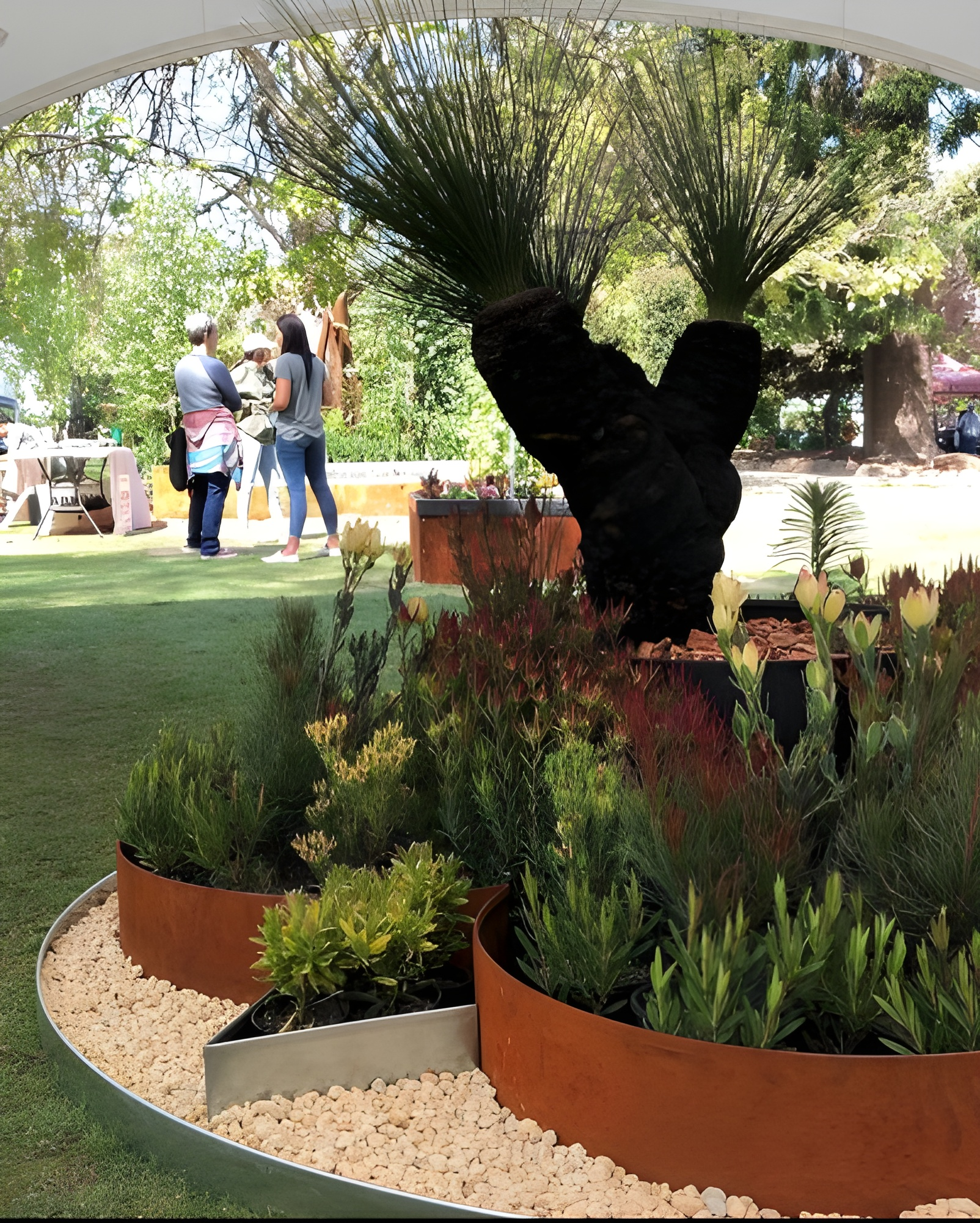A Tiered Garden Display Features Native Plants — BVN Landscape and Concrete Supplies in St Georges Basin, NSW