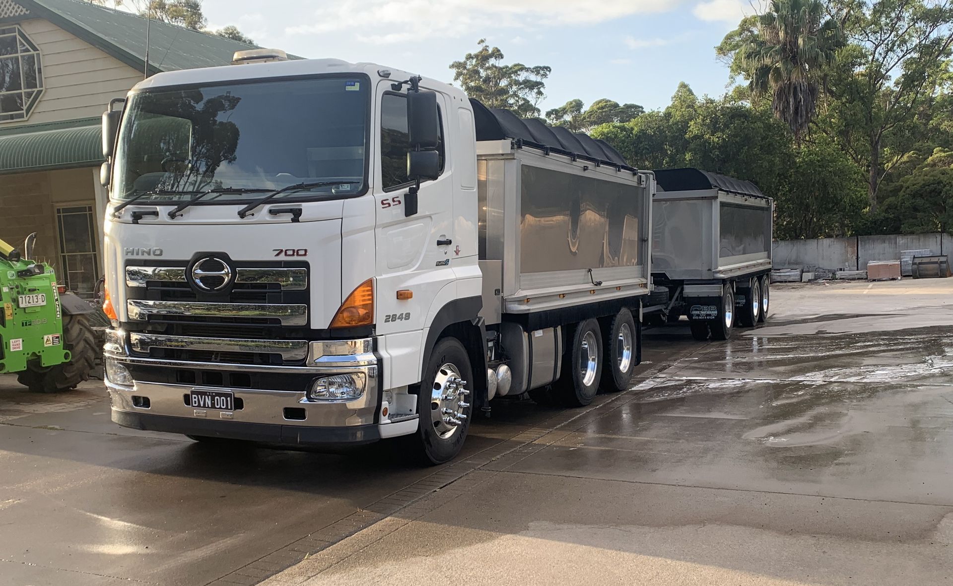 A Truck Parked in A Parking Lot — BVN Landscape and Concrete Supplies in St Georges Basin, NSW