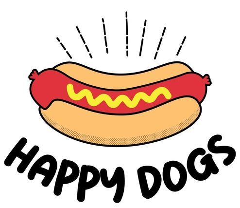 A Cartoon Drawing of a Hot Dog With Mustard — Noosaville Fish Market In Tewantin, QLD