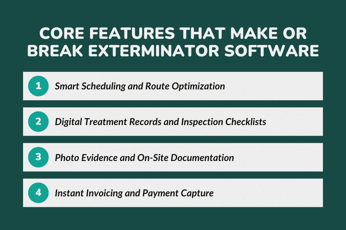 Core Features That Make or Break Exterminator Software