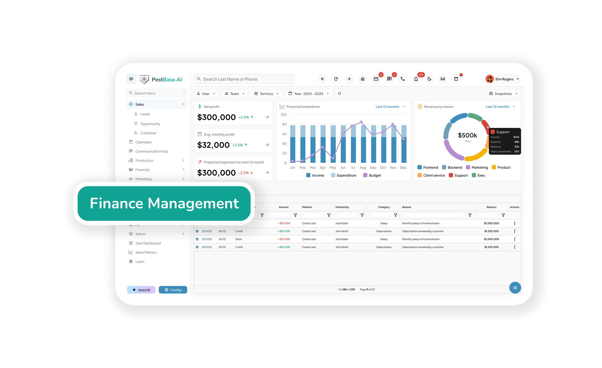 Pest Control Finance Management Software