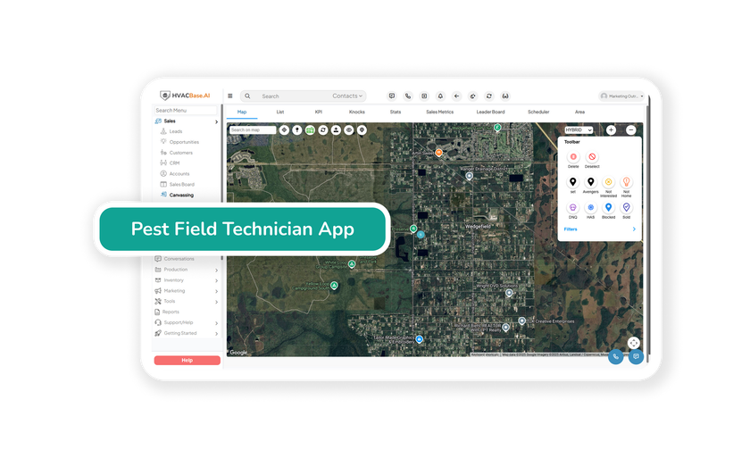 Pest technician software