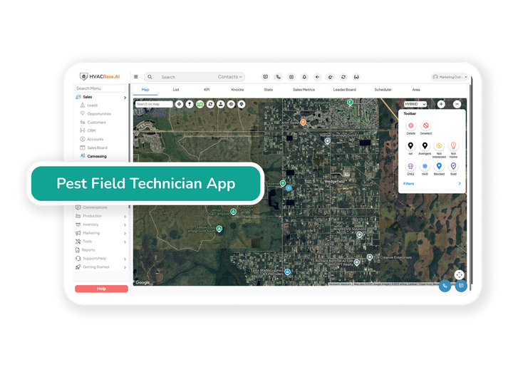 Pest technician software