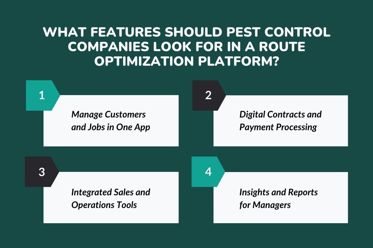 What Features Should Pest Control Companies Look For in a Route Optimization Platform?