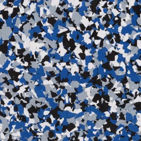 Abstract blue, black, white, and gray camouflage-style pattern