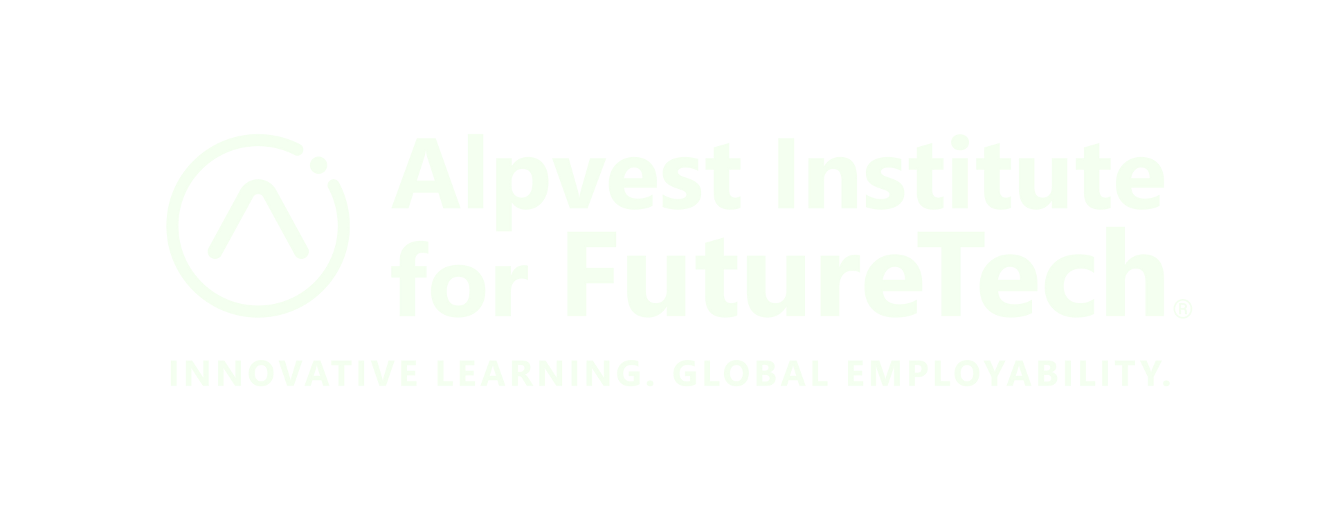The alpine institute for future tech logo is on a white background.