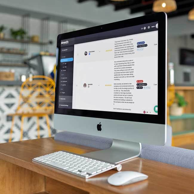 Photo of a computer in a business
