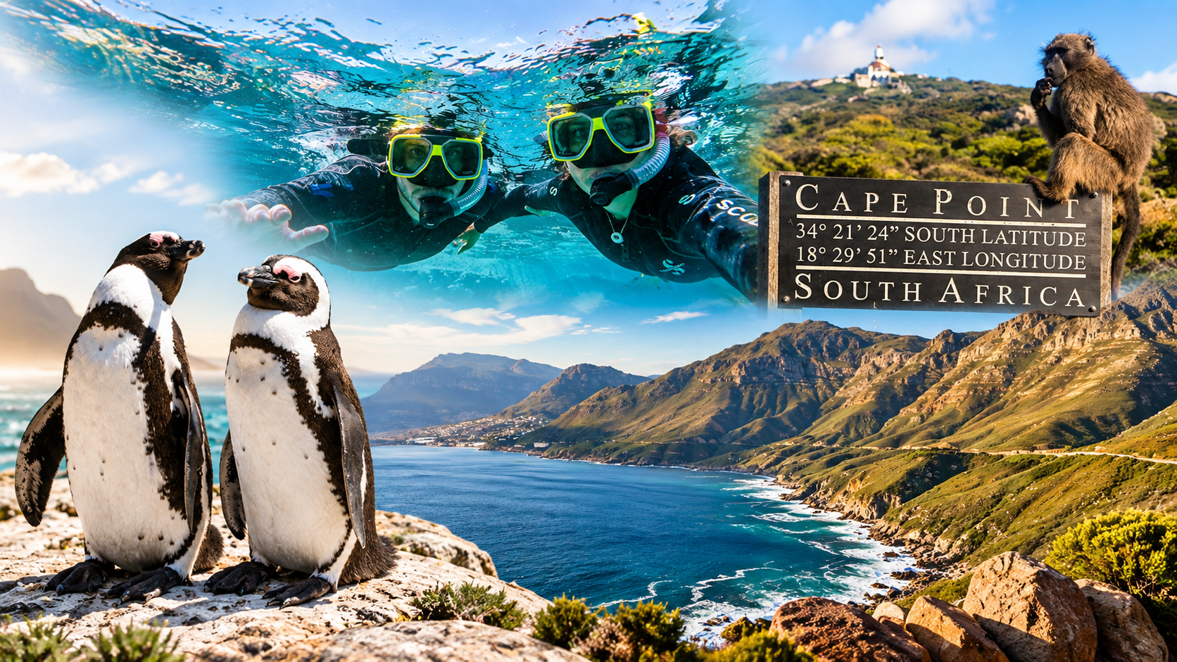 Cape Town adventure featuring penguins, diving and Cape Point