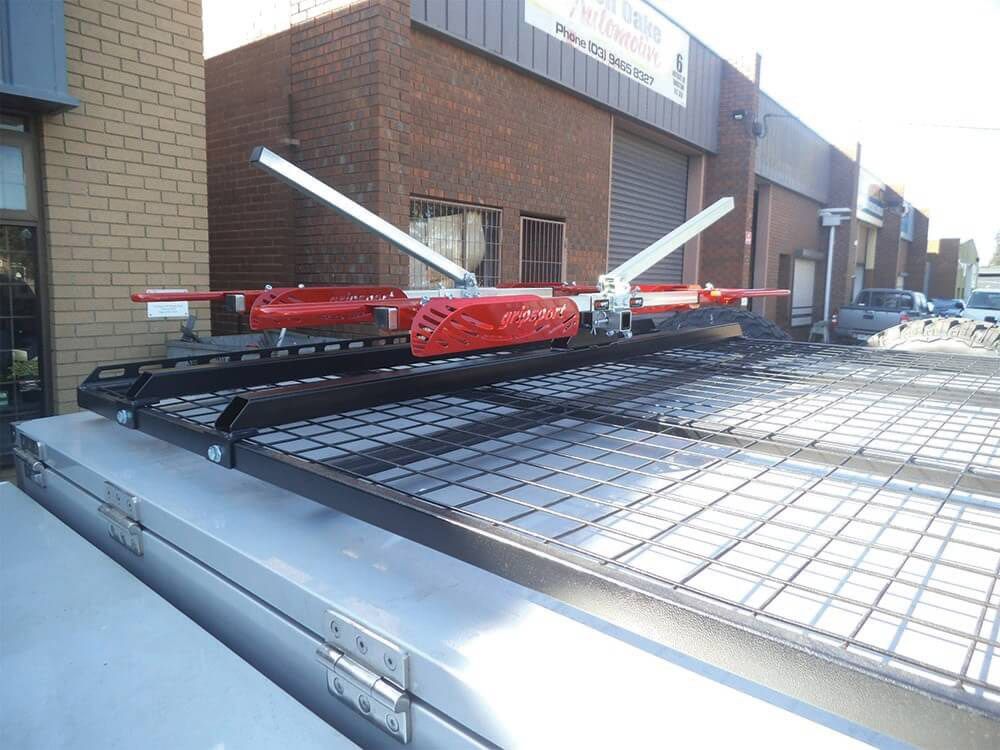 A Roof Rack Is Sitting On Top Of A Truck— Lake Macquarie Caravan Repairs In Maitland, NSW