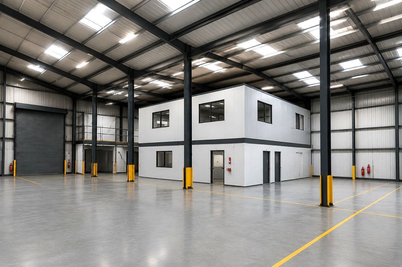 new build offices in warehouse