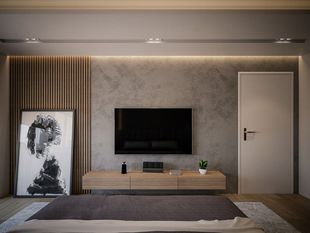 wall-mounted TV