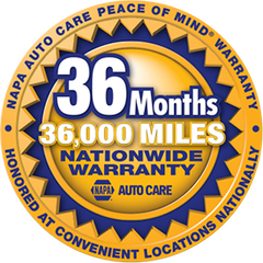 NAPA Warranty logo | Dragonfly Automotive