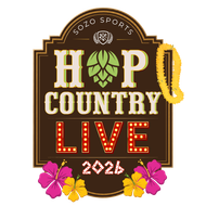The logo for the hop country music festival is a guitar with a hop on it.