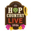 The logo for the hop country music festival is a guitar with a hop on it.
