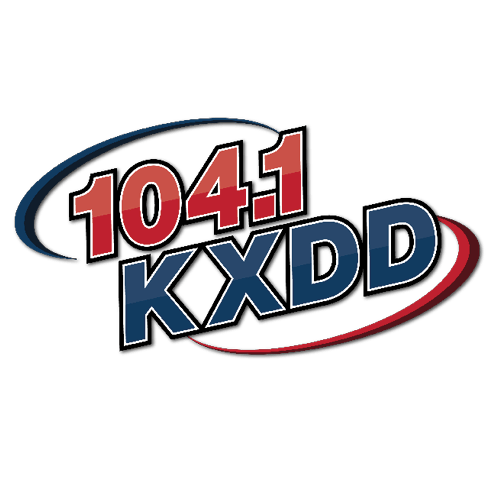 A logo for a radio station called 104.1 kxdd